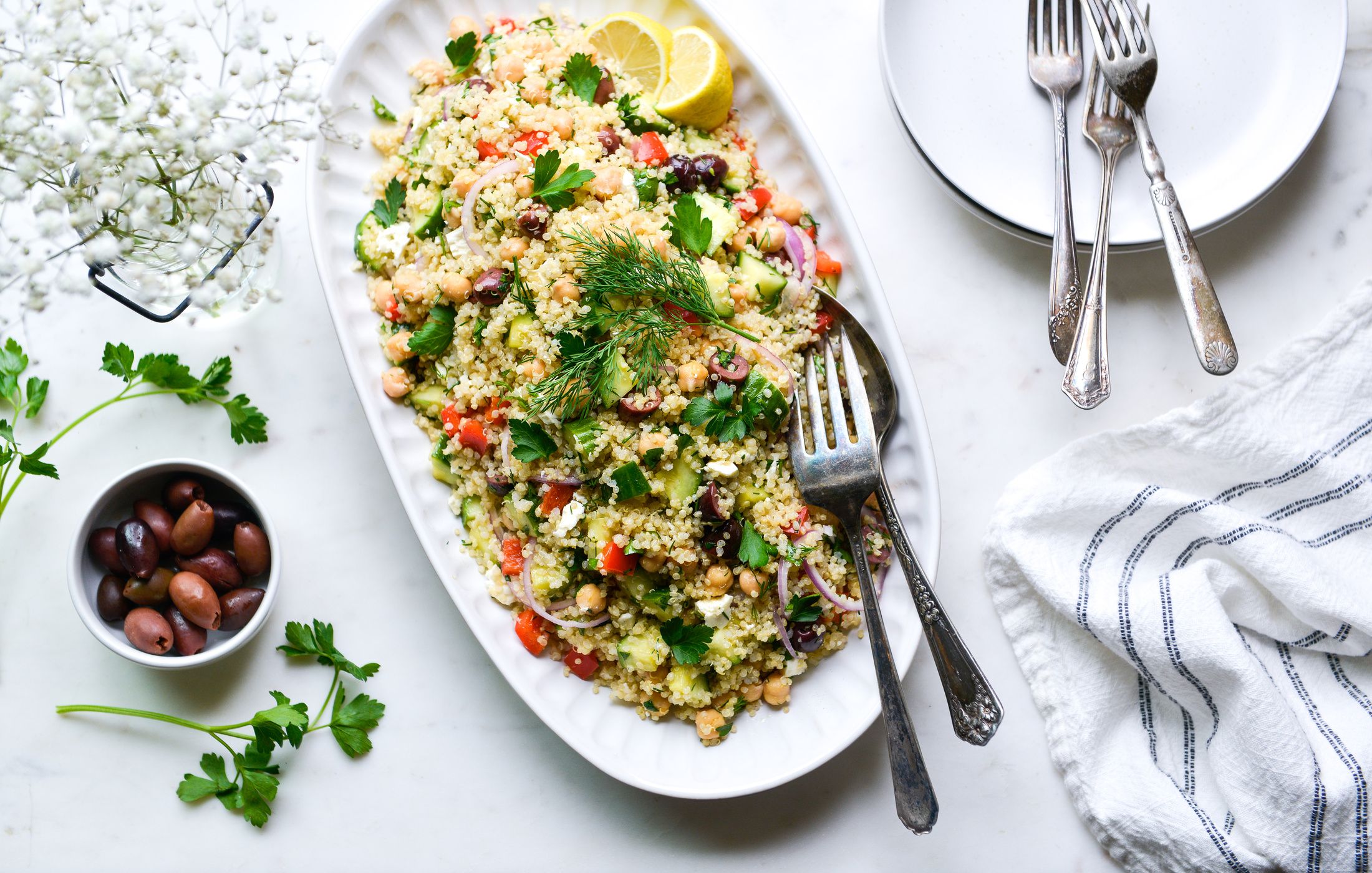 Mediterranean Quinoa and Chickpea Salad Nourishing Meals®
